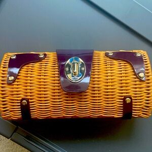 Kate spade wicker clutch